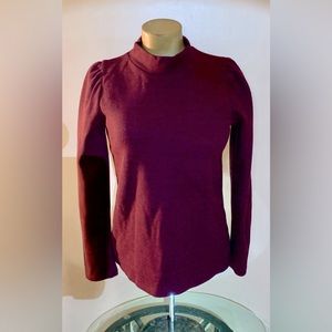 Madewell (Re)sourced Red Mock Neck Top size small